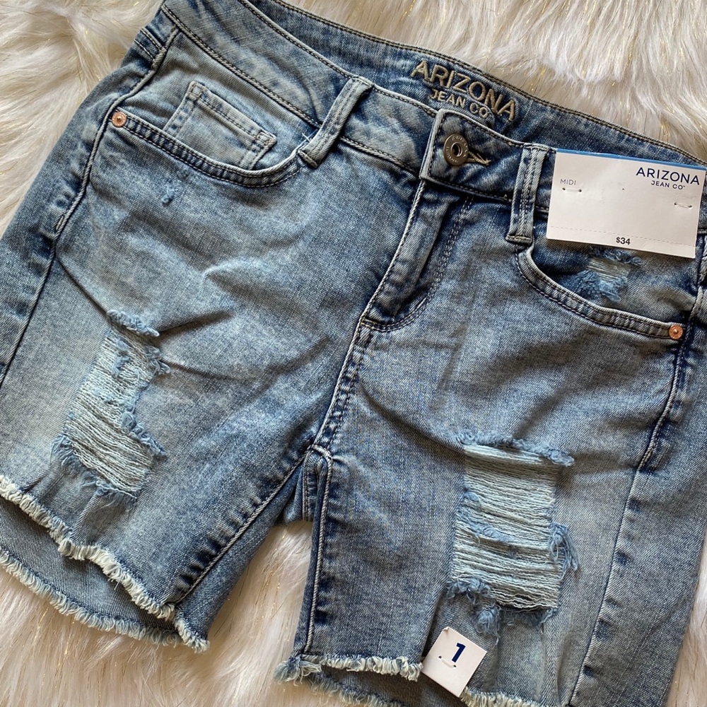 Arizona Midi Denim Shorts